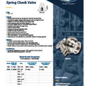 HSC & EHSC Series Spring Check Valve 2022