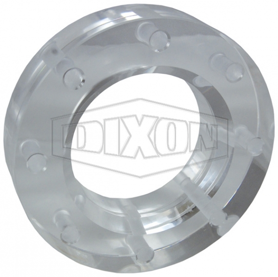 TTMA Flanged Acrylic Sight Flow Indicator - Optically Enhanced Sight Glass